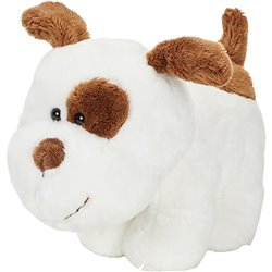 Peluche chien ** fin de série** 15cm - Marron/blanc