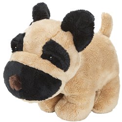 Peluche chien ** fin de série** 15cm - Marron/noir