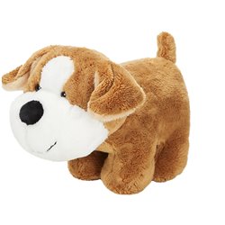 Peluche chien ** fin de série** 15cm - Marron/blanc