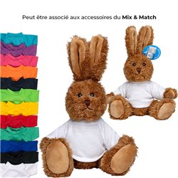 Peluche lapin S 23cm - Brun