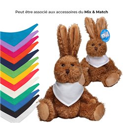 Peluche lapin S 23cm - Brun