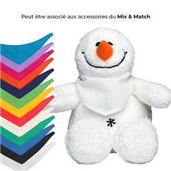 Peluche bonhomme de neige 20cm - Blanc