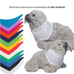 Peluche phoque 19cm - Gris