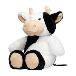 Peluche vache en RPET 24cm - Noir/blanc