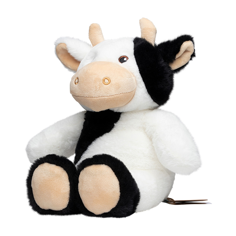 Peluche vache en RPET 24cm - Noir/blanc