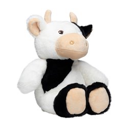 Peluche vache en RPET 24cm - Noir/blanc