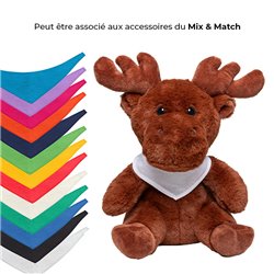 Peluche élan M en RPET 27cm - Marron