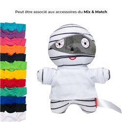 Peluche momie 23cm - Noir/blanc