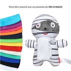 Peluche momie 23cm - Noir/blanc